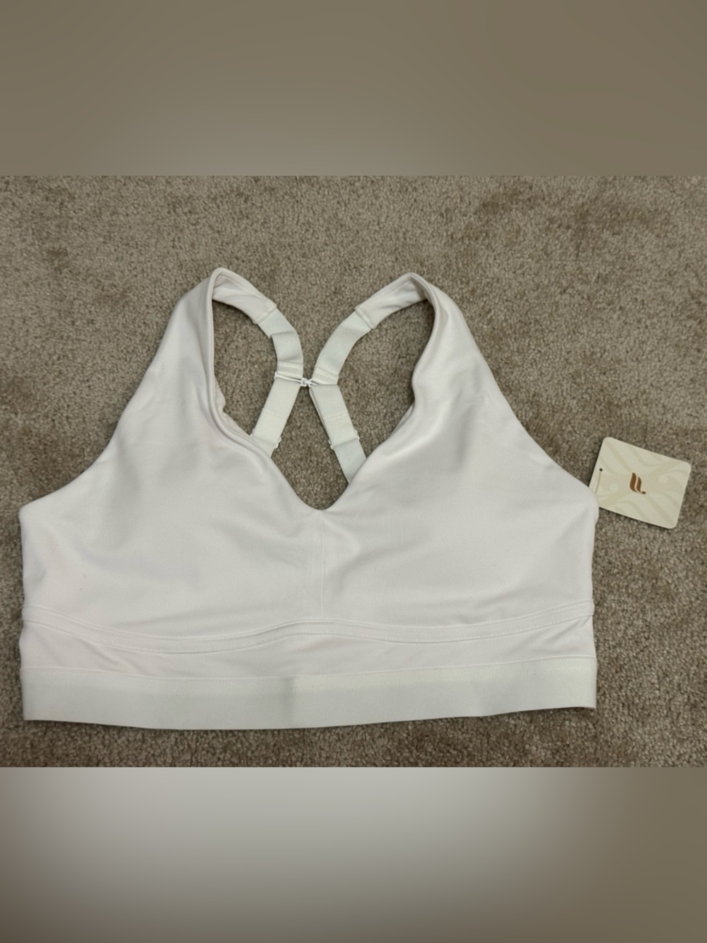 Fablethics All Day Low Impact Sports Bra in Classic White
